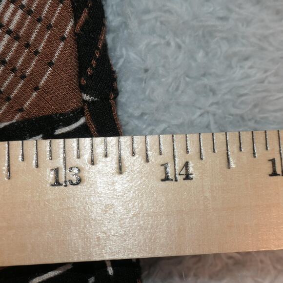 Maeve Anthropologie Dress Womens Medium Brown Striped Maxi Long Sleeve Boho - Picture 9 of 13